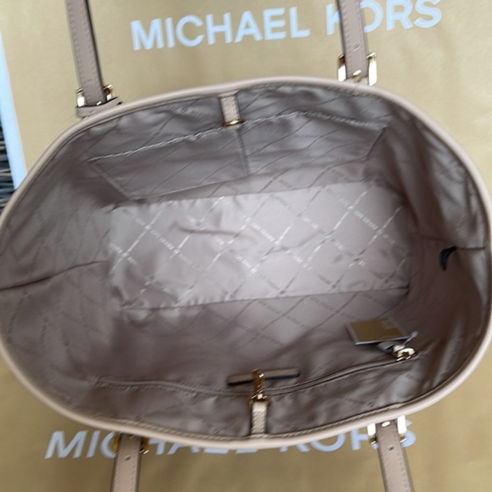 Michael Kors Jet Set Travel Medium Carryall Tote Buff Multi - Picture 11 of 16